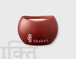 Aurja Shakti Candle: Saffron + Leather + Patchouli - Smells like warm, smoldering spices carried through a deep, earthy richness - 300g/60+ hr Burn Time