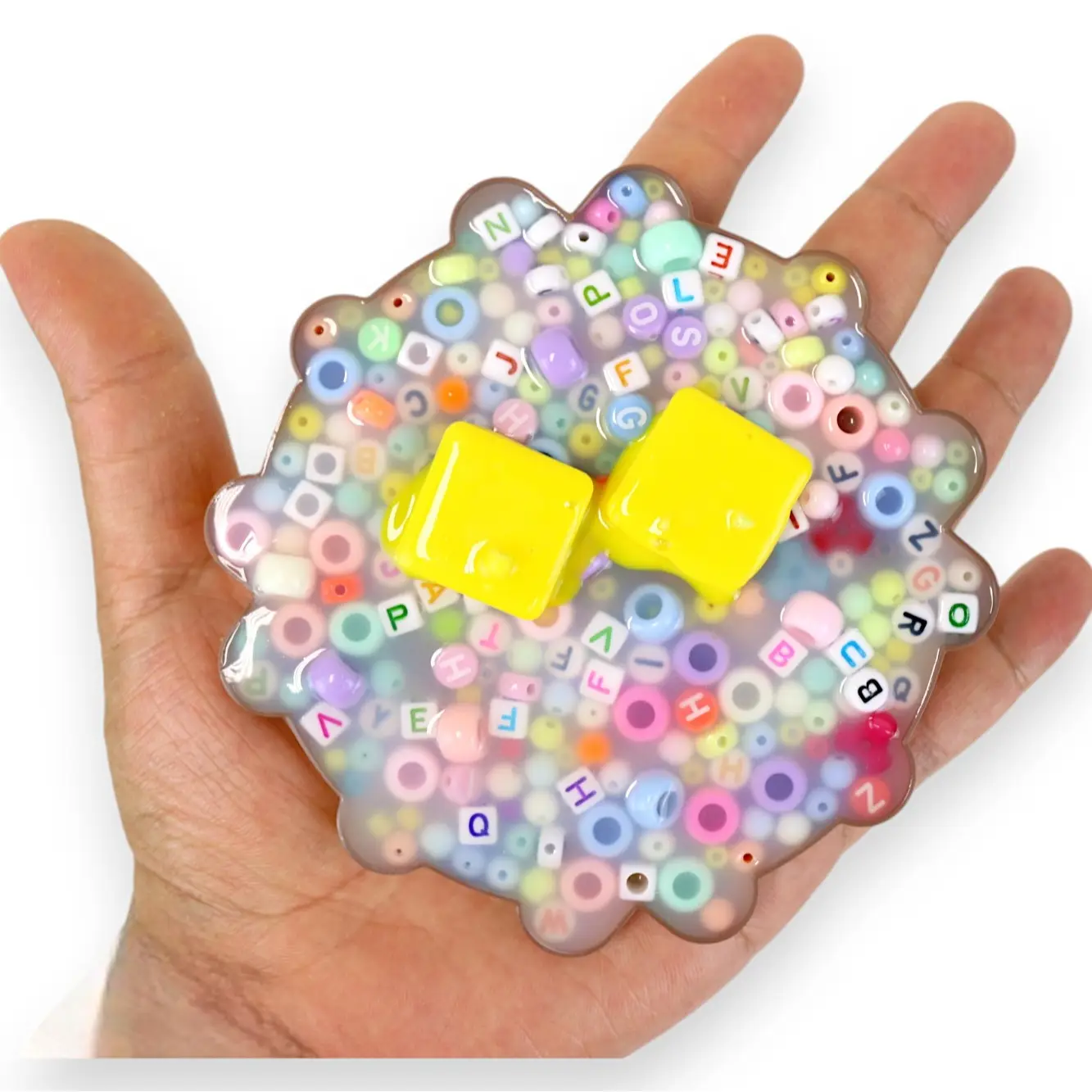 Waffle Picky Pad and Tray- Satisfy Your Urge to Pick, Pop and Peel Stress-Free! Squishy Dumplings Pink Desk Fidget