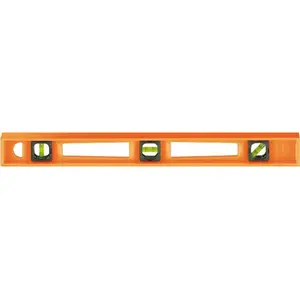 212 MAIN 7748-O 48 in. Orange Structo-Cast Level - 3 Vials, Hardware, Impact-Resistant Design, Protective Vial Covers