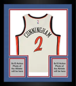 Framed Cade Cunningham Detroit Pistons Autographed Nike Bone 2024-25 City Edition Swingman Jersey - Fanatics Authentic Certified