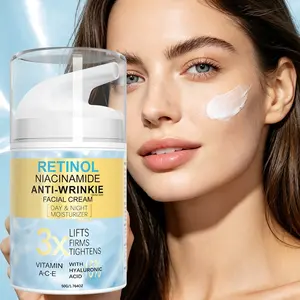 50g Niacinamide Retinol Facial Cream with Hyaluronic Acid, Caffeine, Hydrating, Moisturizer & Firming Lift, Day & Night Face Cream for All Skin Types, Deeply Nourishes Face Tightening Moisturizer Cream, Face Lifting Cream