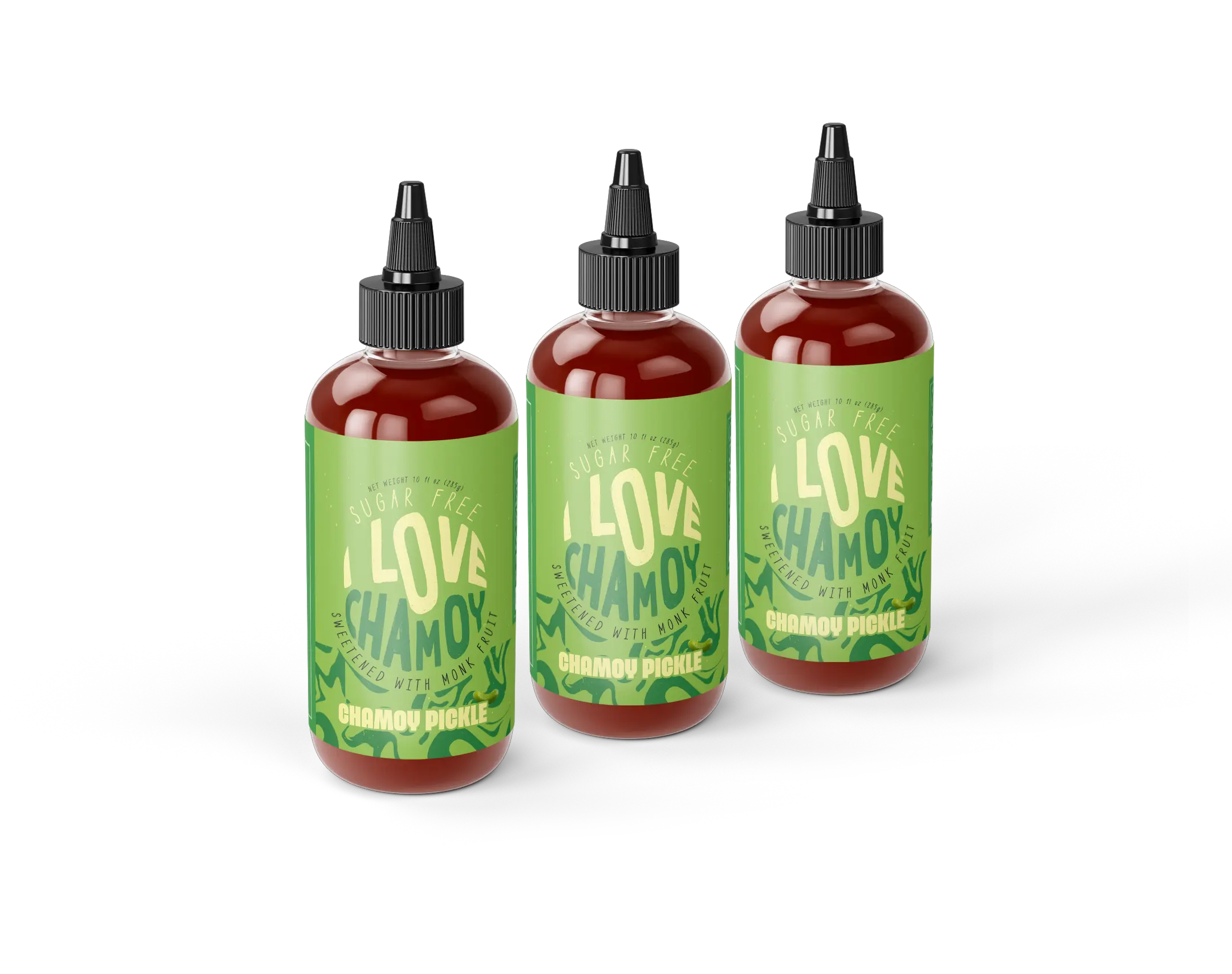 3x Bundle - Chamoy Pickle Sugar Free Chamoy - Carb Free - Vegan - Gluten Free - No Artificial Dyes - Diabetic Friendly Candy Sauce Fruit Food