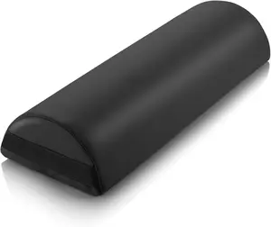 Saloniture Jumbo Half Round Massage Table Bolster Pillow Pad - 26 x 9 x 4.5 Inch - Black