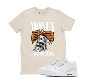 Shirt To Match Jd Retro Pure Money 3s -Money Maker Sneaker Tee, Unisex T-Shirts To Match Sneakers 3s Pure Money