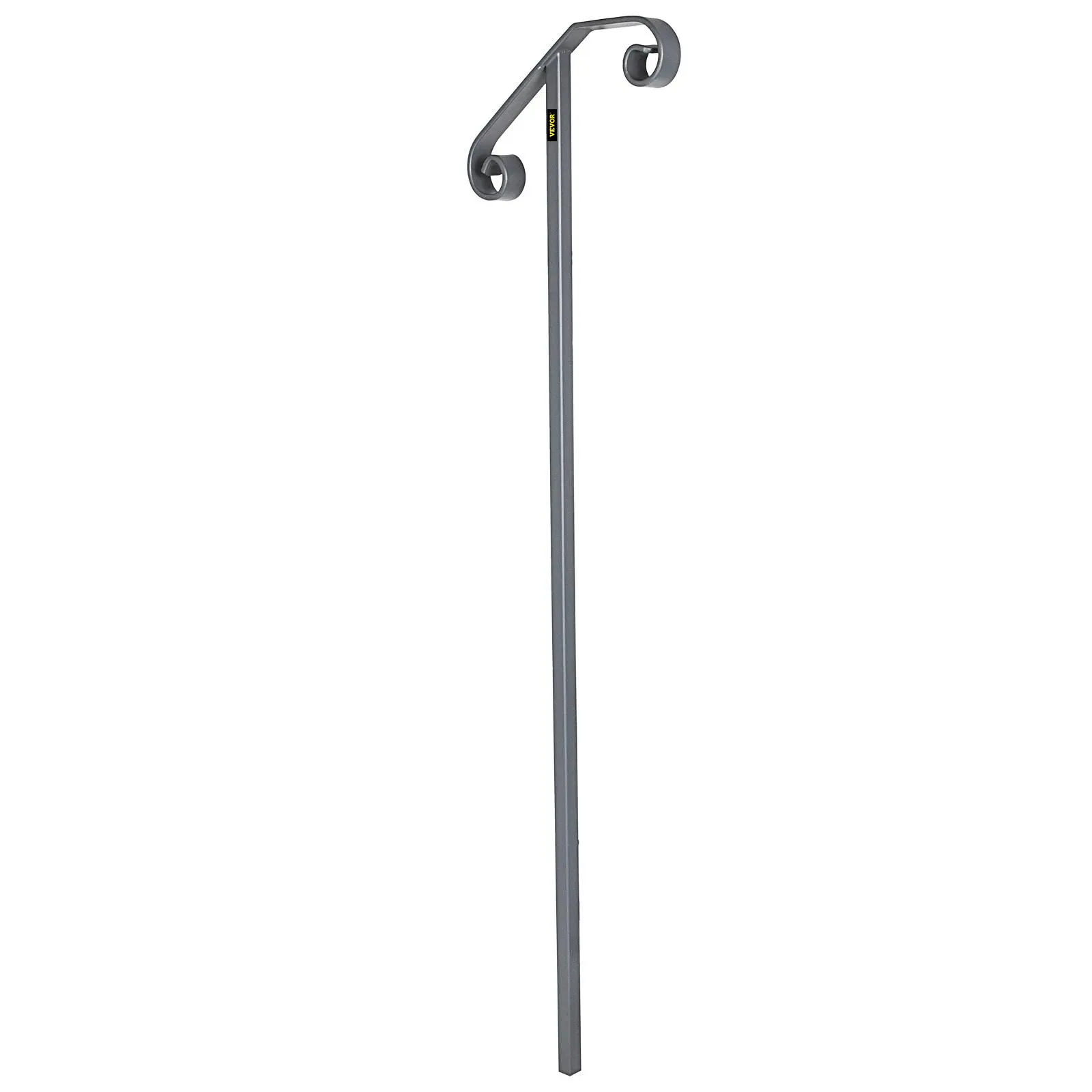 Single Post Support VEVOR Wrought Iron Single Post Handrail for 1 or 2 Steps - TikTok Shop