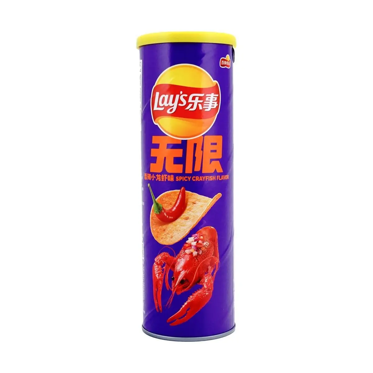 Lay's Infinite Flavor Spicy Crayfish Potato Chips Can 90g - Savory Snack for Parties & Sharing