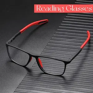 Valentine’s Day Gift for Him & Her Anti-Blue Light Reading Glasses, Ultralight TR90 Sport Style Presbyopia Eyewear, Unisex Far Sight Optical Glasses with Diopters +1.0 to +4.0 for Daily Reading & Outdoor Walking