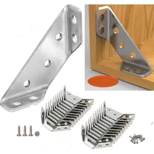 Universal Stainless Steel Furniture Corner Connector, 2023  Furniture Corner Connector, Furniture Triangle Support Frame Corner Bracket for Shelves Cabinets Tables and Chairs (10)