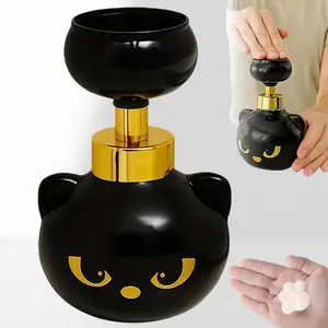 Adorable Black Cat Paw Foam Soap Dispenser – Refillable Eco-Friendly Pump Bottle for Cat Lovers, Charming Bathroom & Kitchen Decor, Trendy Gift for New Year, Valentine’s Day, & Cat Lover Gifts