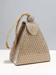 Women Gold Clutch, Rhinestone Gold Purse Wedding, Embellished Clutch, Elegant Stylish Purse, Evening Clutch Purses For Women
