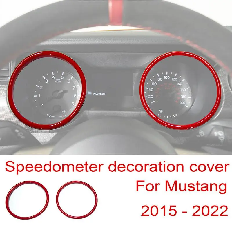 Dashboard Speedometer Decoration Ring Car Stickers For Ford Mustang 2015-2021 Interior Accessories Trim