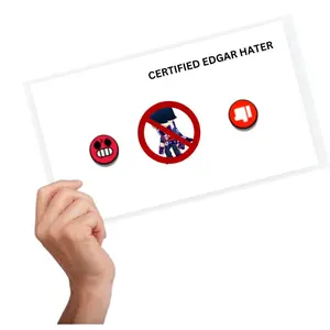 Brawl Stars Themed Credit Card Decal "Certified Edgar Hater"
