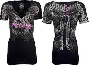 Rebel Saint by Affliction Women's T-shirt Ravenous