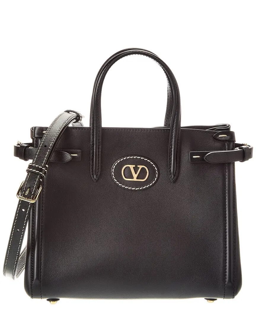 Valentino VLogo Small Leather Tote
