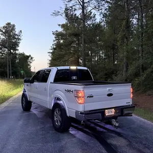 CROSSDESIGN Tail Lights Lamps Fit For 2009-2014 Ford F150 F-150 Pickup 1 Pair Chrome Halogen