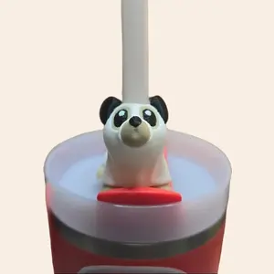 Straw Mates Ghost Dog Articulating Pet Tumbler Accessory Durable Flexible for Comfortable Drinking Experience.