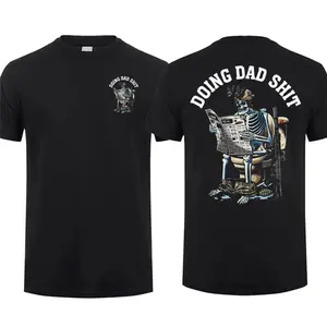 Doing Dad Shit Fake News Reading Operator Men's T-Shirt, Unisex Short Sleeve Casual 100% Cotton, Tactical Gear, Top Menswear