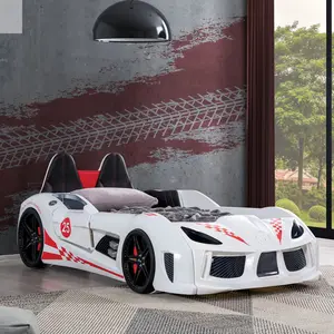 Twin car bed frame for Kids with LED Lights and Sound
