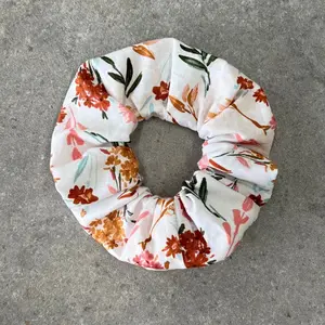 Handmade Hair Scrunchie - Floral Pattern Hair Scrunchie - Cute Floral Hair Scrunchie