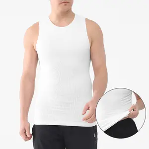 FeelinGirl Men's Shaper Vest Pure Cotton Sleeveless Undershirt Comfortable Breathable Basic Tank Top for Everyday Sports & Home Wear