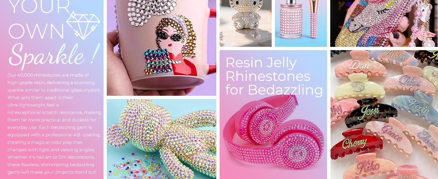 Bedazzling Kit with 40000Pcs 40-Color Resin Jelly Rhinestones, 3mm Multicolor Flatback Gems for Diamond Art, All the necessary tools are provided - Women's Christmas Birthday Gifts, Womens Gifts, Bling Rhinestone Decoration, Diy Rhinestone Bedazzling Kit with 40000Pcs 40-Color Resin Jelly Rhinestones, 3mm Multicolor Flatback Gems for Diamond Art, All the necessary tools are provided - Women's Christmas Birthday Gifts, Womens Gifts, Bling Rhinestone Decoration, Diy Rhinestone