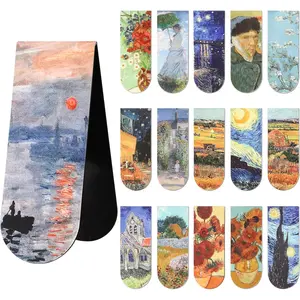 16 count  Bookmarks - Bookmarks for Book Lovers, Bulk Book Marks, Oil Painting  Bookmark for Women, Men, , Students