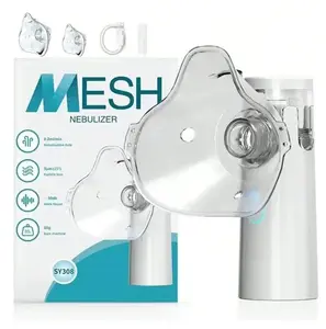 Portable Nebulizer for Adults & Kids, Handheld Mesh Nebulizer for Breathing Problems, Personal Cool Mist Steam Inhaler for Home and Travel Use (USB Rechargeable)