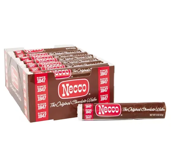 48 oz. Necco Original Chocolate Wafer Candy Rolls – 24 Pc.
