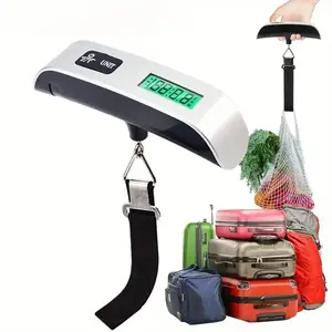 Luggage Scale, Portable Digital Hanging Baggage Scale for Travel, Suitcase Weight Scale with Rubber Paint, 110 Pounds, Battery Included.ms