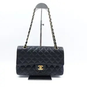 Pre-owned CHANEL calfskin Shoulder Bags Classic Flap Black Shoulder Bag T10386526