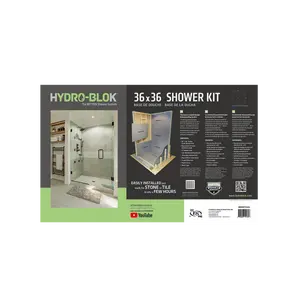 HYDRO-BLOK Shower Kit - 36" x 36" - Waterproof and Ready for Tile or Stone