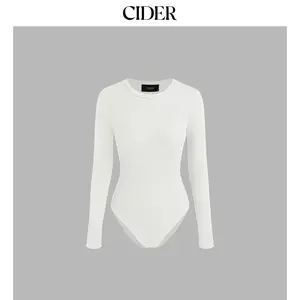 Cider [9 colors, size 0-26] Round Neckline Long Sleeve Bodysuit