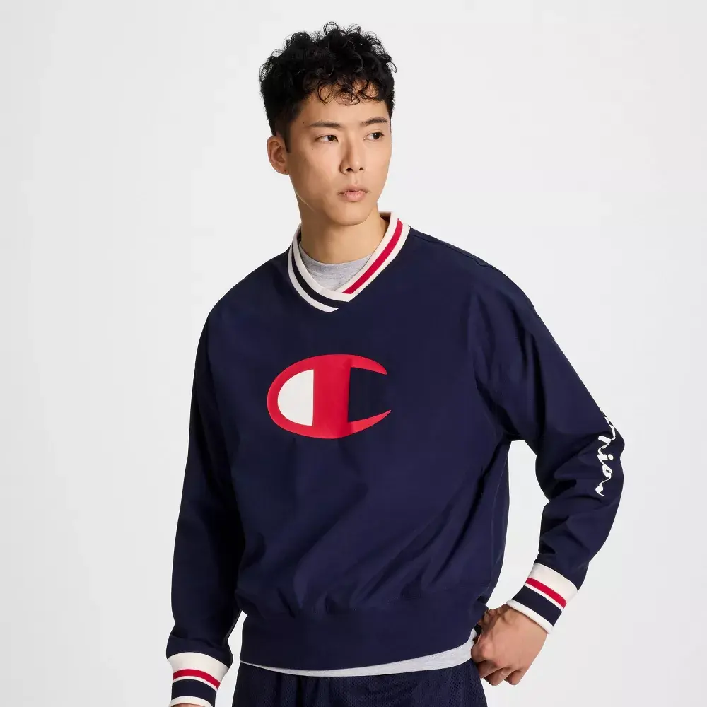 Champion Men's V-Neck Pullover - Navy M