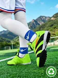 Sports Soccer Shoes, Safe Comfortable Fashion Lace-Up Low Top Training Soccer Shoes, Professional Youth Soccer Equipment for Grass Field Training, Training Soccer Boots