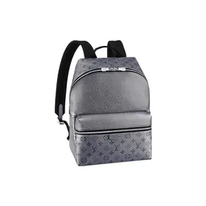 Louis Vuitton Discovery Monogram Canvas and Taiga Leather Backpack – Small, Men’s, Gray-Black
