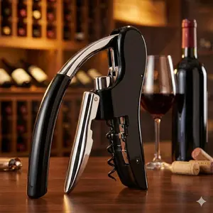 Tactical Corkscrew with Anti-Slip Grip | One-Press Quick Wine Opener, Corrosion-Resistant & Durable for Bar, Camping, Picnic | Portable Design for Indoor & Outdoor Use.