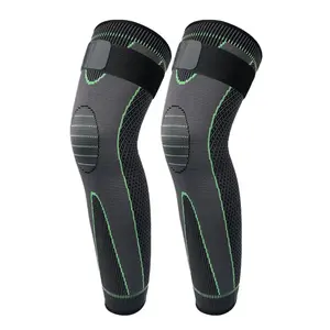 Full Leg Compression Sleeves 2 Pack Long Knee Kneeca Acupressure Self Heating Knee Sleeve Aicao Knee Protection for Warm Aicao Best Knee Brace For Women and Men