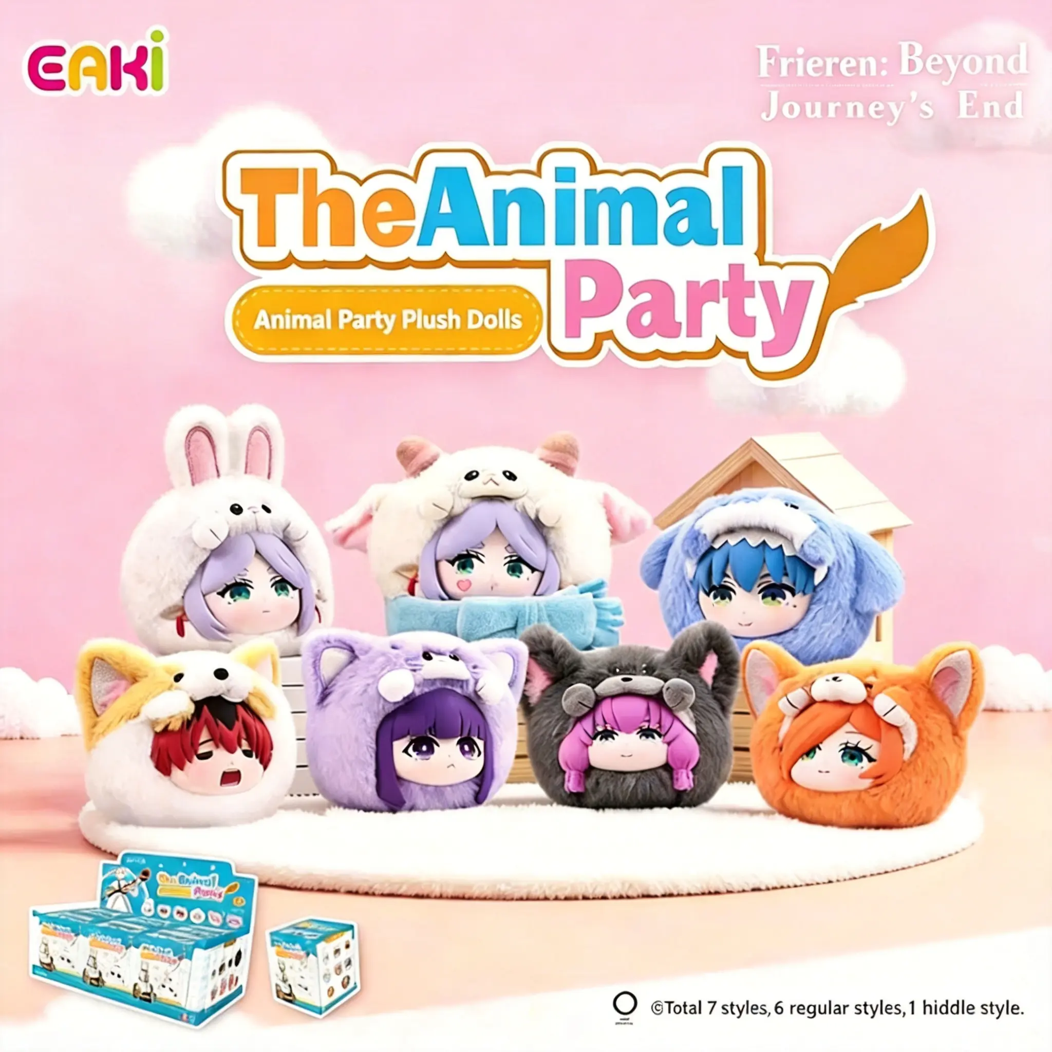 MINISO Frieren: Beyond Journey's End Soft Plush Doll Blind Pack - 6 Designs, Sealed Random Single Box, Unisex Anime & Manga Themed Collectible, Bag Accessory, Decoration, Fan Gift