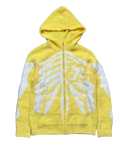 Yellow Mohair Bone Hoodie