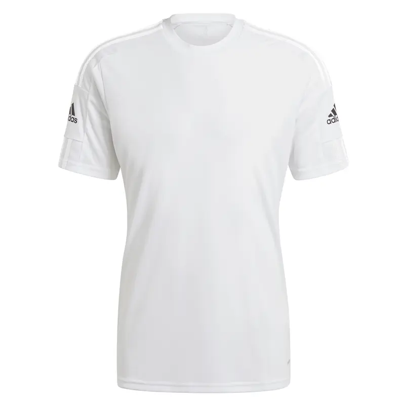 adidas Mens Squadra 21 Crew Neck Short Sleeve Jersey Soccer Cleats  Moisture Wicking - White