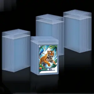 PVC 35pt Semi Rigid Card Holder, Hard Card Sleeves Trading Card Protectors for Baseball, Trading, Sports Bare Cards Sleeves, Binder, Storage Case for PSA, BGS, SGC, CGC Card Submission Kit Card Protectors for Grade Sending Collection Trading Cards