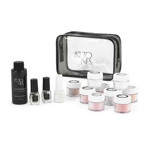 Tones Acrylic Sample Kit - Includes Tools & Accessories for Nail Art, Made in USA, Great for Crafting Designs