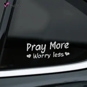 Shiny Letter Heart Car Decorative Sticker, Motivational Quotes, Self-Adhesive Durable Vinyl, Easy Install, Universal Car Sticker, Suitable for Cars Trucks Motorcycles, Best Gift