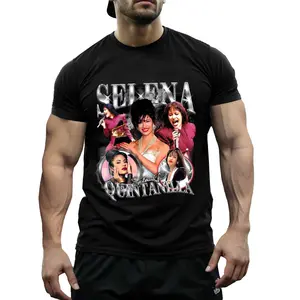 Selena Quintanilla Portrait Printed T-Shirt - 100 Cotton, Breathable, Lightweight for All Seasons, Ideal for Casual Wear and Sports, Men's, Rare, Summer Fashion, Street Top