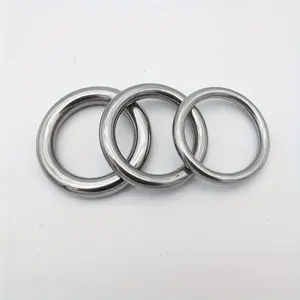 Stainless Steel Solid Circular Rings, 3pcs Seamless Welding Pet Ring, Decorative O-Shaped Ring, Durable & Stylish Accessory