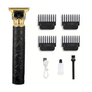 Professional Hair Clippers for Men, Cordless Rechargeable T-Blade Trimmer, LCD Display, Beard & Hair Cutter, Ideal Gift for Father's Day
