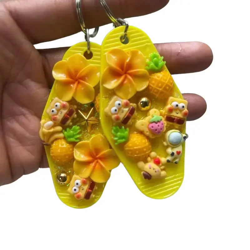 SpongeBob Keychain, Cute Cartoon Themed Accessory for Keys, Bags, Backpacks