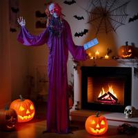 6 FT Standing Skeleton Girl with Book