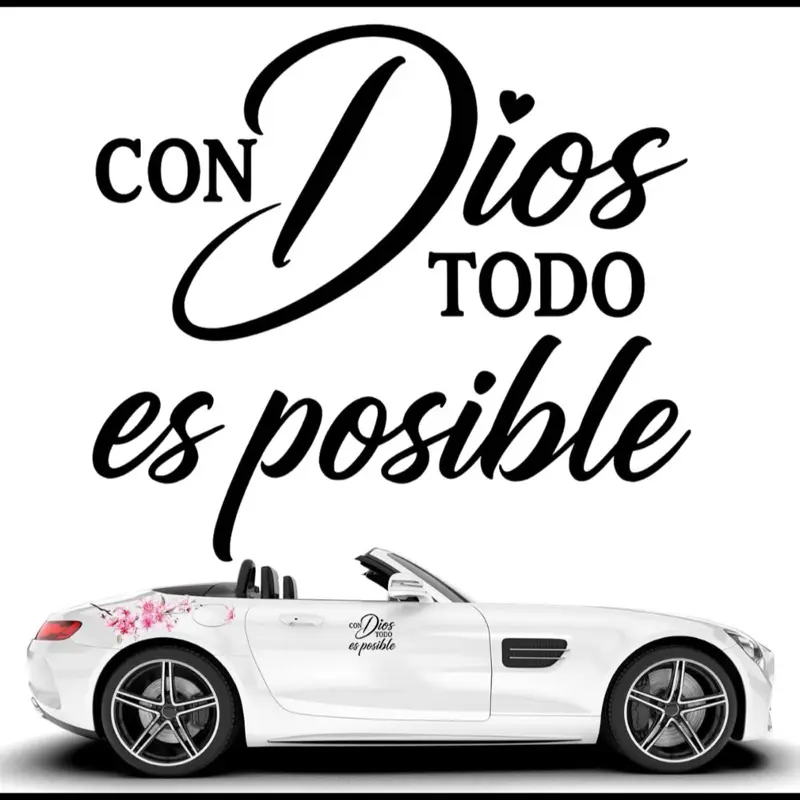 Con Dios todo es posible Vinyl Decal Sticker Many Colors Sizes for Car Windows and Laptops