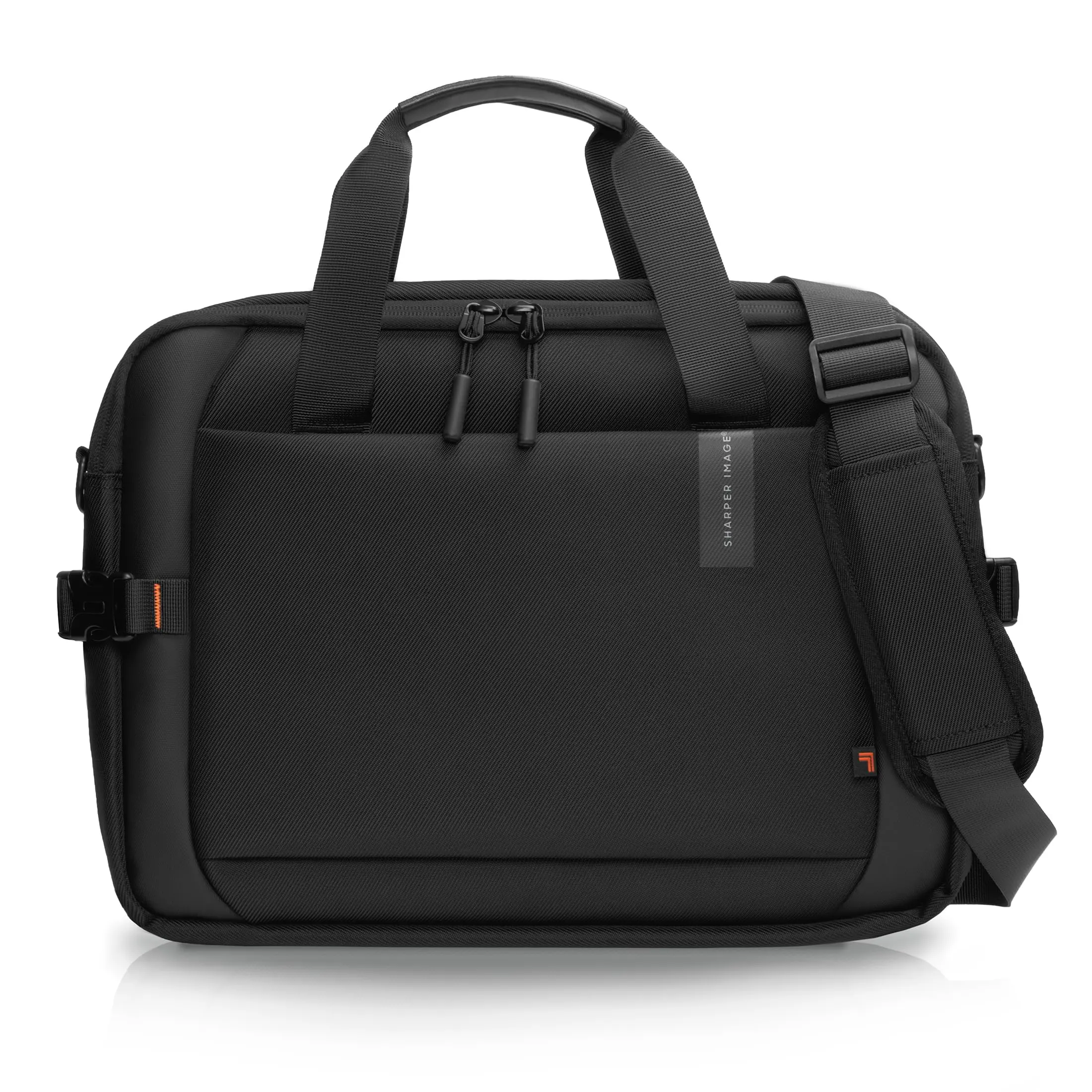Sharper Image Men's 19L Water-Resistant Laptop Bag - Laptop-Friendly, Waterproof, Crossbody Messenger Briefcase with Shoulder Strap, Fits Up to 17" Computer for Work, Travel, Laptop-Friendly Laptop Bags, Waterproof Laptop Bags